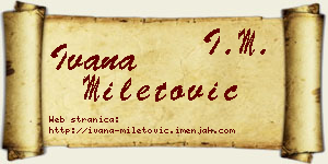Ivana Miletović vizit kartica